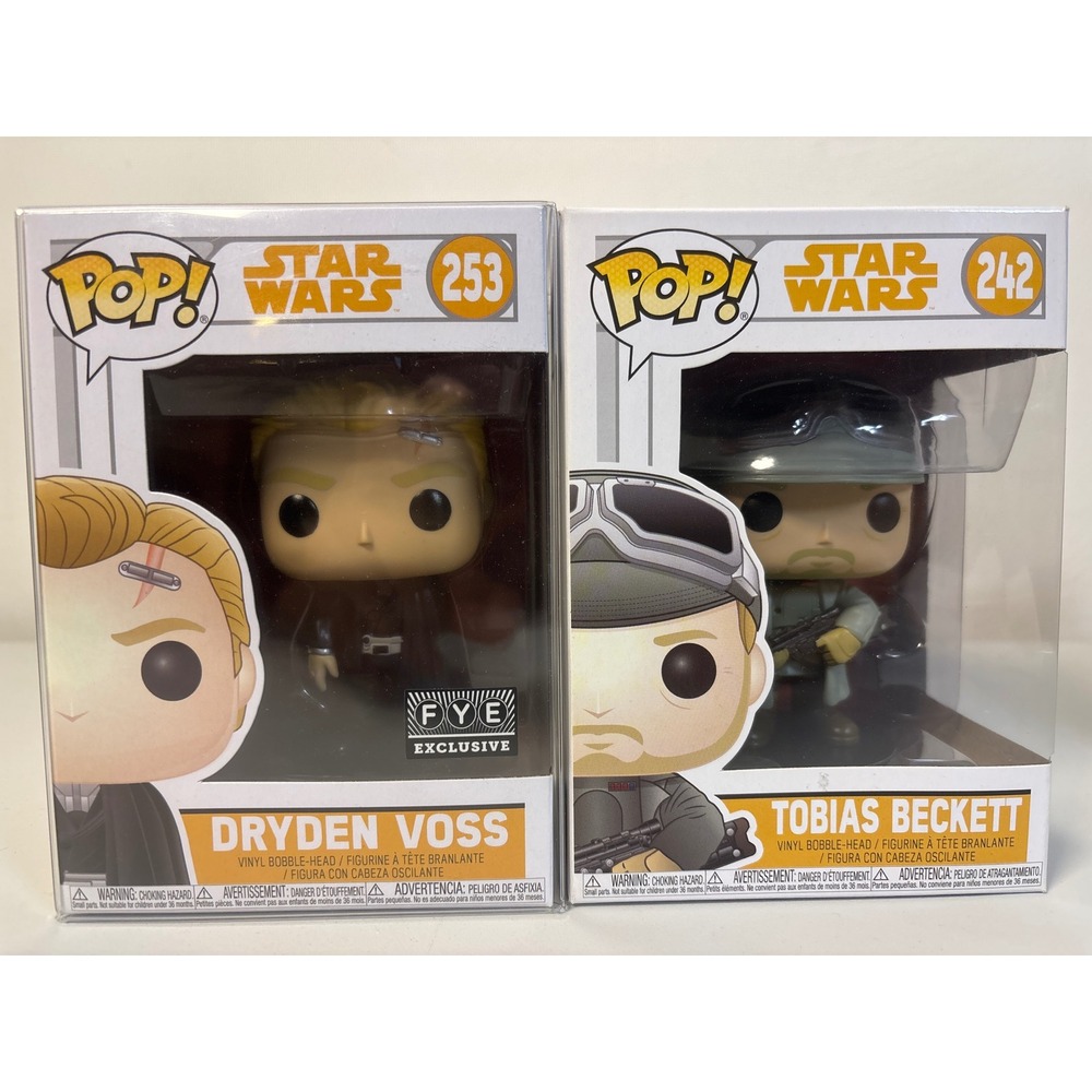 Funko Pop Star Wars Solo Dryden Voss 253 FYE Exclusive & Tobias Beckett 242 Lot